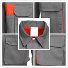 230 GSM Multi Pockets Twill 2/1 Lapel Top Grey Work Uniform Labour Suit